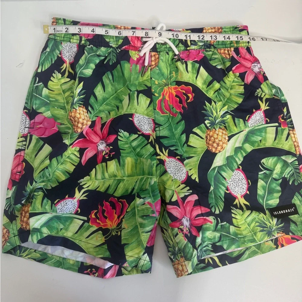ISLANDHAZE -  Lost Garden Swim Shorts - Tropical Pattern and Colors - Picture 5 of 10